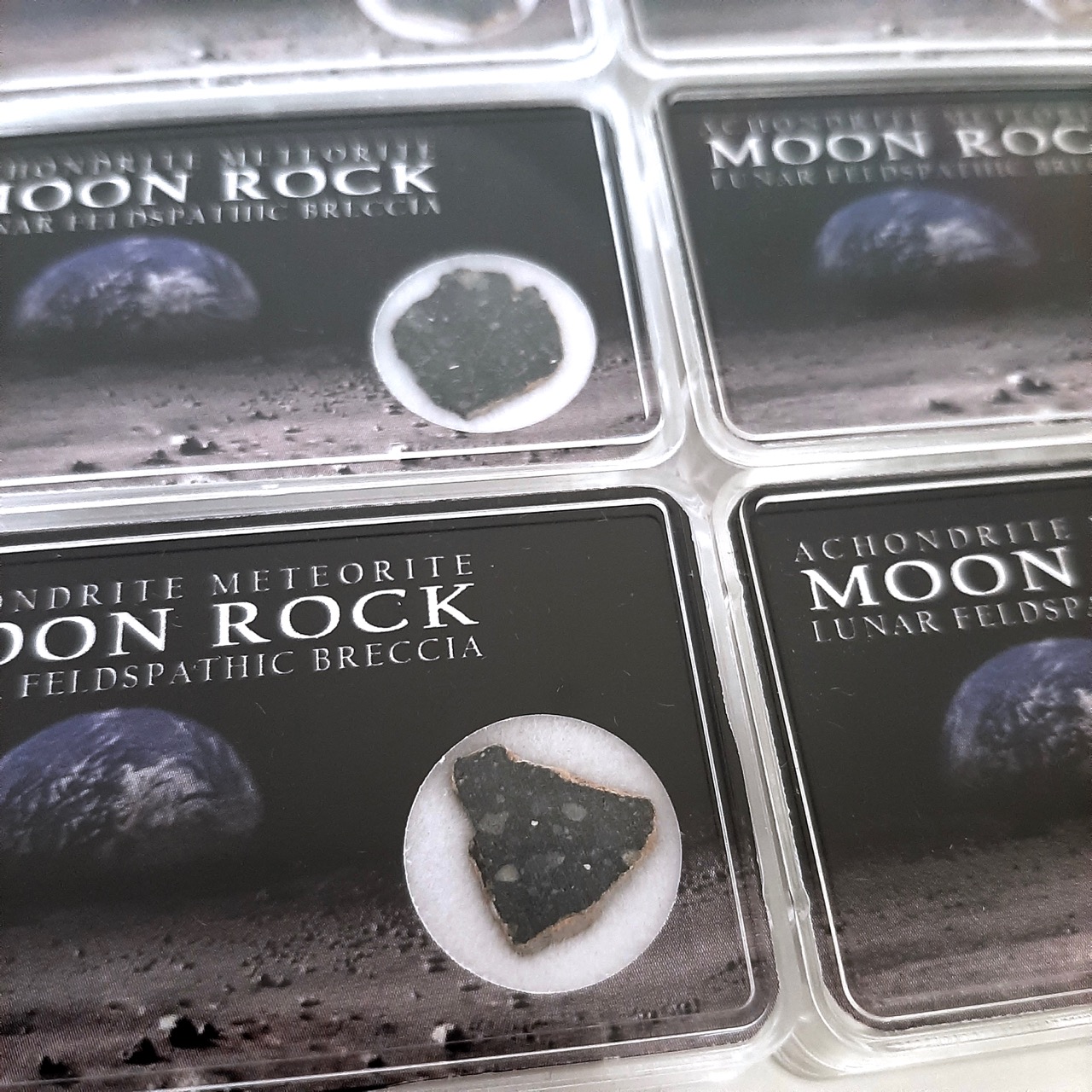 Lunar meteorite. NWA 11474 paired. Moon rock slice.